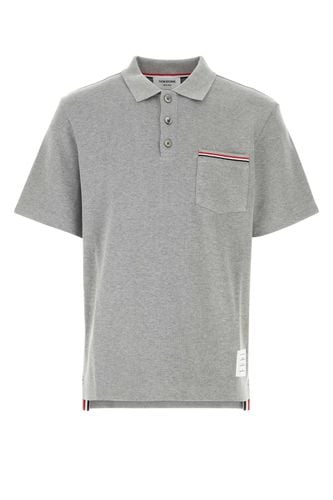 Thom Browne Grey Cotton Polo Shirt - Thom Browne - Modalova