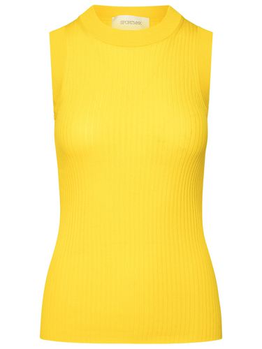 SportMax Yellow Cotton Tank Top - SportMax - Modalova