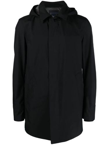 Black Hooded Waterproof Raincoat - Herno - Modalova