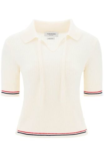 Thom Browne Merino Wool Polo Shirt - Thom Browne - Modalova