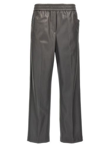 Nude) Faux Leather Trousers - nude - Modalova