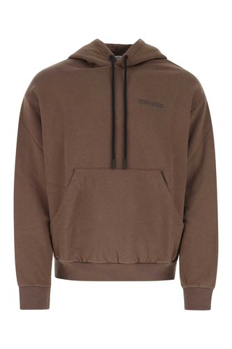 Brown Cotton Tempera Sweatshirt - Marcelo Burlon - Modalova