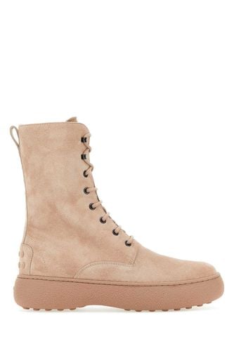 Powder Pink Suede W. G. Ankle Boots - Tod's - Modalova