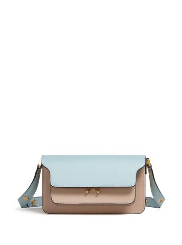 Pink And Light-bluetrunk Crossbody Bag In Saffiano Leather Woman - Marni - Modalova