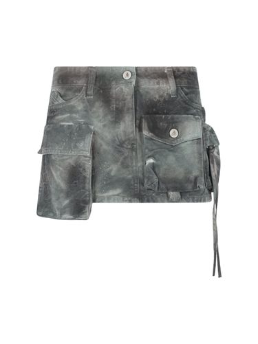 The Attico Fay Mini Denim Skirt - The Attico - Modalova