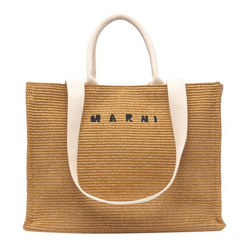 Fabric Rafia Effect Shopping Bag - Marni - Modalova