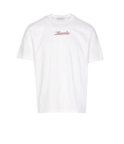 Logo Embroidered Crewneck T-shirt - Lanvin - Modalova