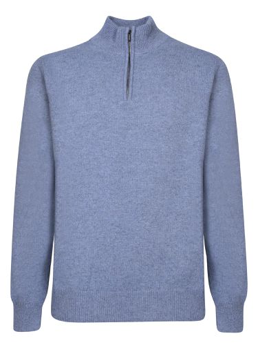 High Neck Avio Sweater With Half Zip - Zanone - Modalova