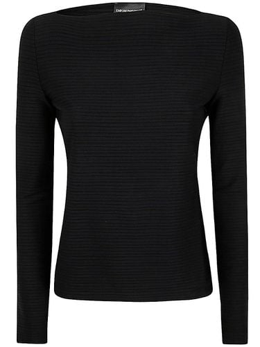 Boat Neck Knitted Jumper - Emporio Armani - Modalova