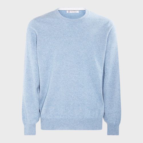 Light Blue Wool Knitwear - Brunello Cucinelli - Modalova