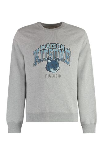 Campus Fox Printed Cotton Sweatshirt - Maison Kitsuné - Modalova