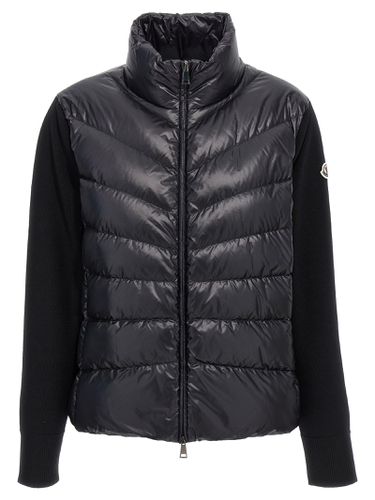 Wool Sleeve Insert Down Jacket - Moncler - Modalova