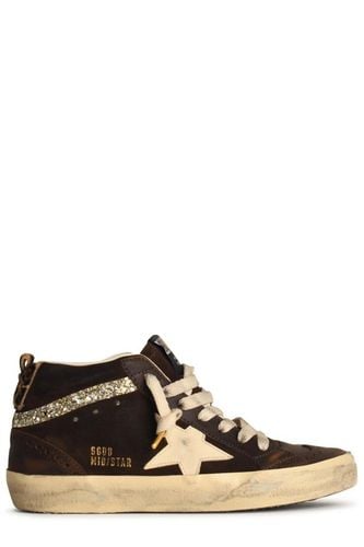 Mid Star Glittered Lace-up Sneakers - Golden Goose - Modalova