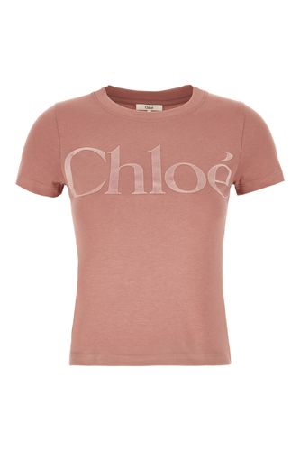 Chloé Mauve Cotton T-shirt - Chloé - Modalova