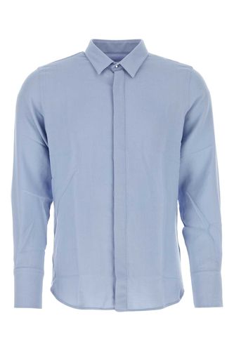 Powder Blue Wool And Viscose Shirt - Ami Alexandre Mattiussi - Modalova