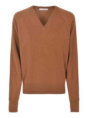 Alyki V-neck Rib Plain Sweater - alyki - Modalova