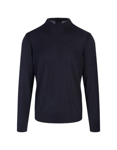 Dark Silk, Wool And Cashmere Regular Fit Sweater - Hugo Boss - Modalova