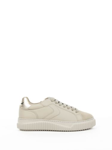 Beige Nappa And Suede Sneaker - Voile Blanche - Modalova