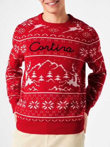 Man Sweater Norwegian Style With Cortina Embroidery - MC2 Saint Barth - Modalova