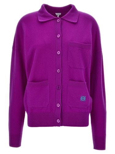 Loewe Logo Embroidery Cardigan - Loewe - Modalova