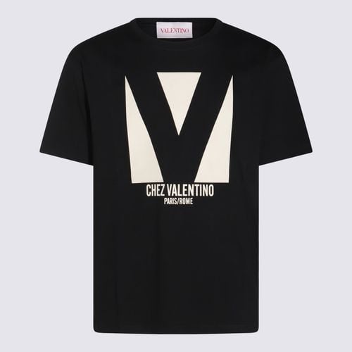 Valentino Black Cotton T-shirt - Valentino - Modalova