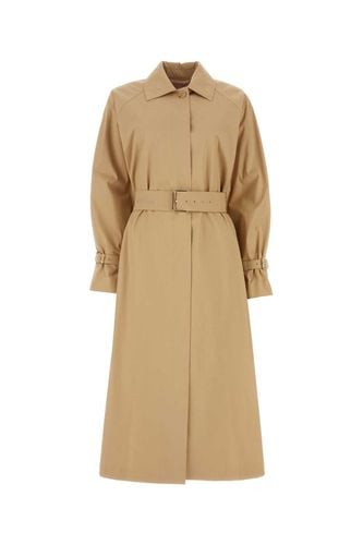 Beige Stretch Cotton Memo Oversize Trench - Max Mara - Modalova