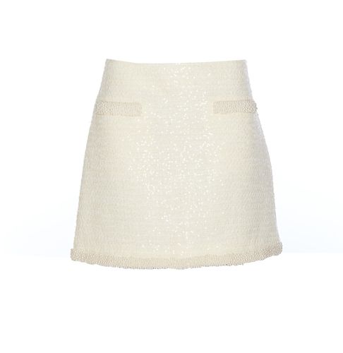 Boucle Pearl Mini Skirt - self-portrait - Modalova