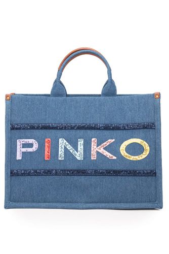 Pinko Sequinned Logo Tote Bag - Pinko - Modalova