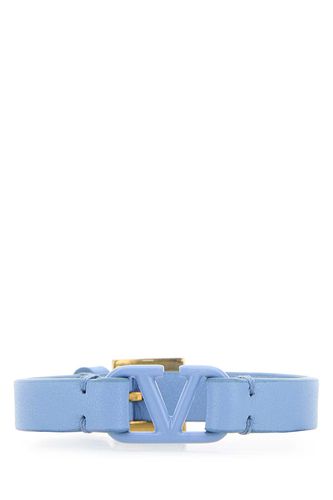 Light Blue Leather Bracelet - Valentino Garavani - Modalova