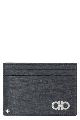 Gancini Leather Card Holder - Ferragamo - Modalova