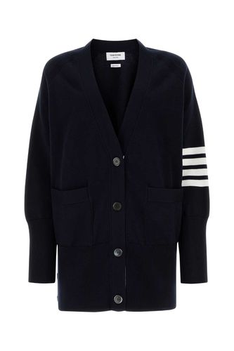 Dark Blue Cotton Oversize Cardigan - Thom Browne - Modalova