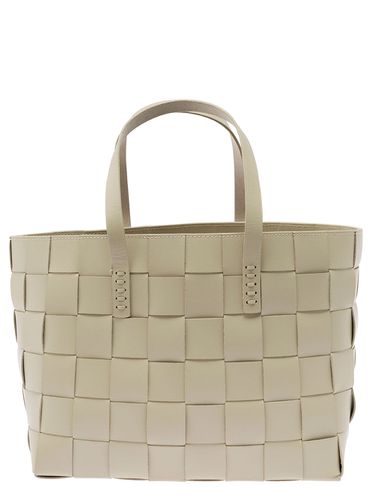 Japan Tote (flat Leathr Handles) Box Weave Basket 4cm Straps - Dragon Diffusion - Modalova