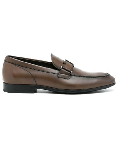 Loafers In Brown Antique-effect Leather - Tod's - Modalova