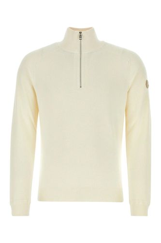 Moncler Ivory Cotton Blend Sweater - Moncler - Modalova