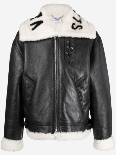 VETEMENTS Leather Jacket With Logo - VETEMENTS - Modalova