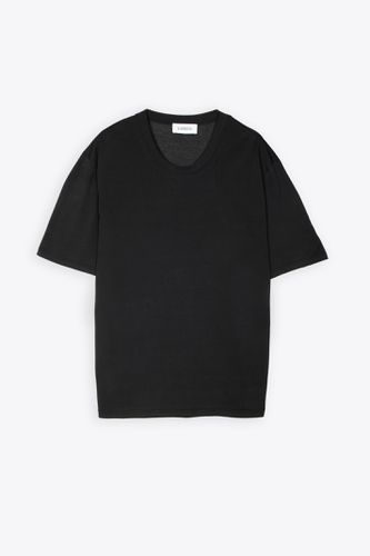 Crewneck Man Black ultra-light cotton t-shirt - Laneus - Modalova