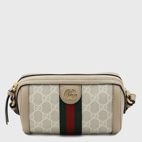 Beige And White Leather Shoulder Bag - Gucci - Modalova
