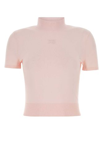 Pastel Pink Stretch Viscose Blend T-shirt - T by Alexander Wang - Modalova