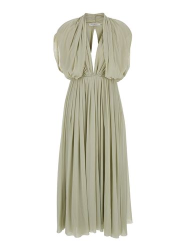 Sage Midi Dress With Draping In Technical Fabric Woman - Philosophy di Lorenzo Serafini - Modalova