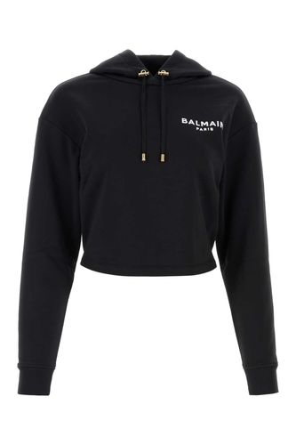 Balmain Black Cotton Sweater - Balmain - Modalova