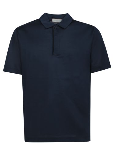 Canali Short Sleeve Blue Polo Shirt - Canali - Modalova