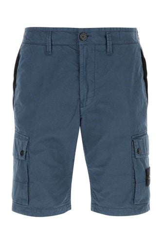 Air Force Blue Stretch Cotton Bermuda Shorts - Stone Island - Modalova