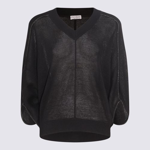 Black Cotton Sweater - Brunello Cucinelli - Modalova