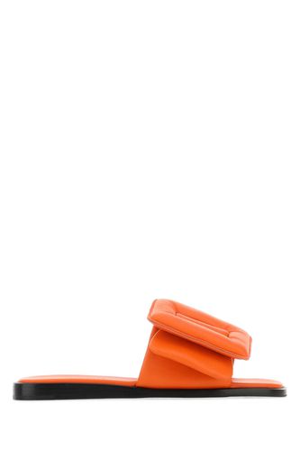 BOYY Orange Leather Puffy Slippers - BOYY - Modalova