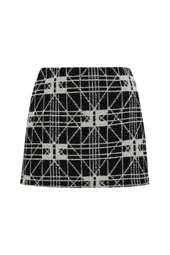 Tweed Skirt With Logo - Elisabetta Franchi - Modalova