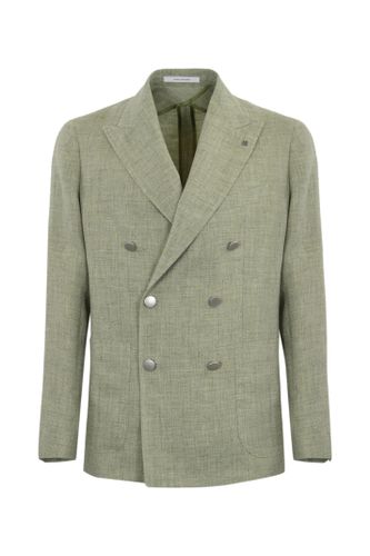 Double-breasted Jacket In Wool And Linen - Tagliatore - Modalova