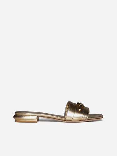 Vlogo Moon Leather Slides - Valentino Garavani - Modalova