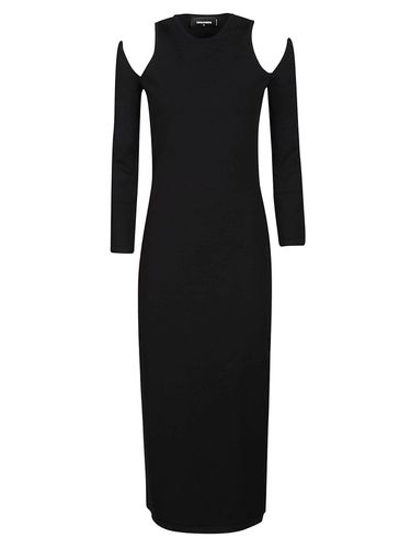 Cut-out Crewneck Long-sleeved Dress - Dsquared2 - Modalova