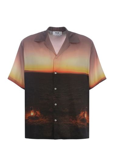 Shirt sunset Made Of Fluid Fabric - MSGM - Modalova