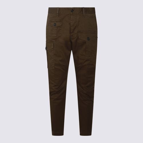 Olive Cotton Blend Cargo Trousers - Dsquared2 - Modalova